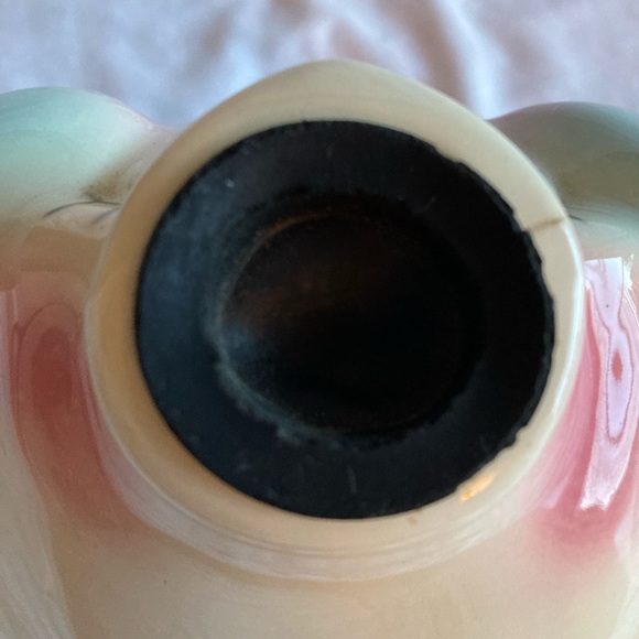 Vintage 1957 Hull Pottery Corky Pig Pink/Blue Piggy Bank - Picture 8 of 9